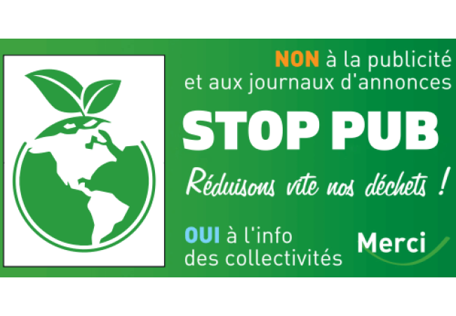 Sticker Stop Pub Écologique - Signalisation Refus Publicité
