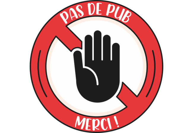 Sticker Stop Pub - Main "Pas de Pub"