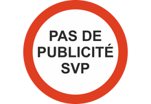 Sticker Stop Pub Rond Rouge – Signalétique Interdiction