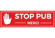Sticker STOP PUB rouge – Signalétique boîtes aux lettres