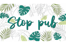 Sticker Stop Pub Tropical - Dissuasif Coloré