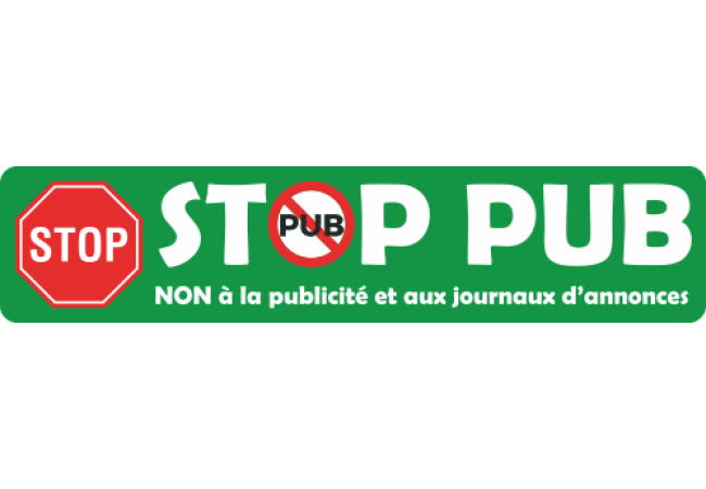 Sticker Stop Pub Vert – Signalétique Anti-Démarchage
