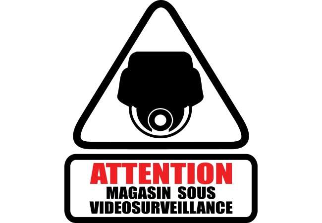 Sticker Surveillance Magasin – Dissuasion Vidéo