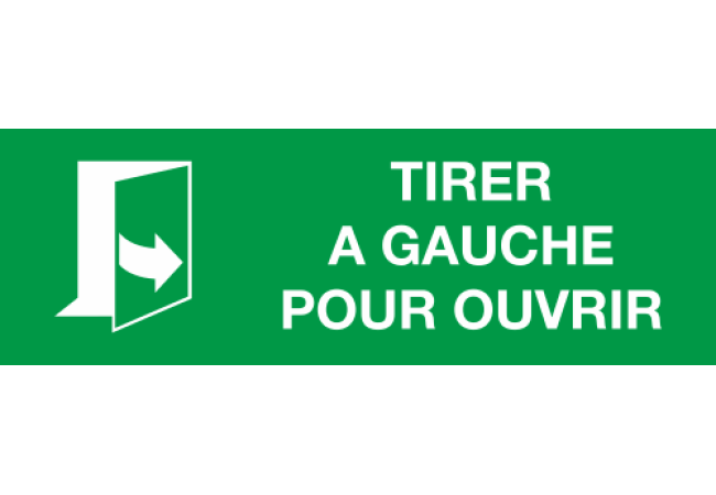 Sticker Tirer à Gauche - Signalétique de Secours