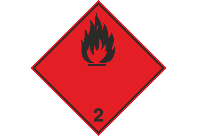 Sticker Transport Gaz Inflammables Classe 2