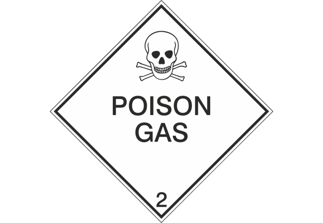 Sticker Transport Maritime Gaz Toxiques - Signalétique Danger