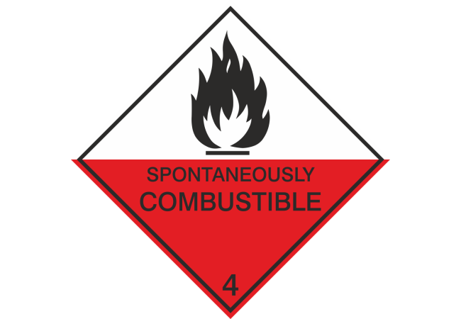 Sticker Transport Maritime Matière Extrêmement Inflammable