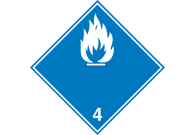 Sticker Transport Matière Inflammable au Contact Eau