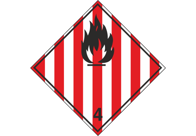 Sticker Transport Matières Inflammables Solides