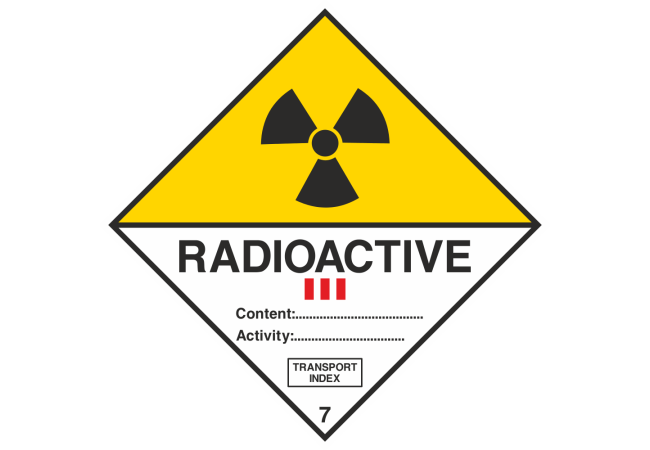 Sticker Transport Radioactif 7C III - Signalétique Conforme