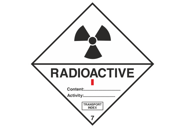 Sticker Transport Radioactif Classe 7A - Norme ADR
