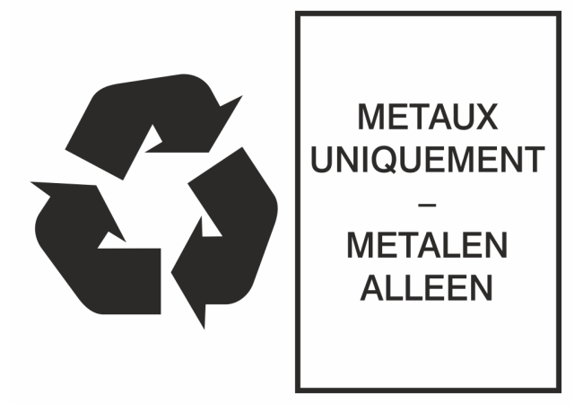 Sticker Tri des Métaux - Signalétique Recyclage