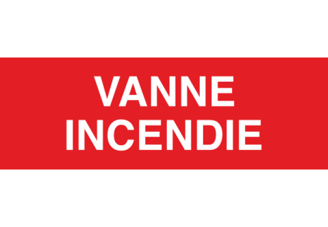 Sticker Vanne Incendie - Signalisation Sécurité