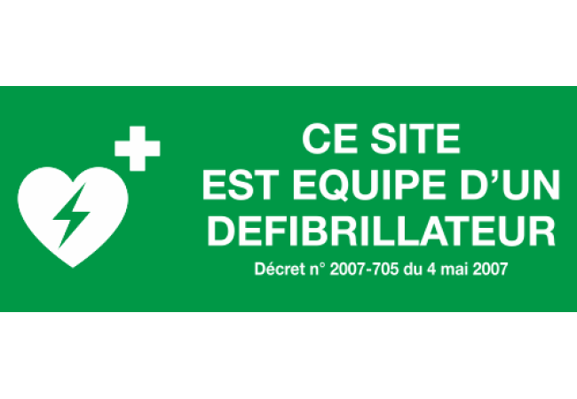 Sticker Zone Défibrillateur - Signalez votre DAE