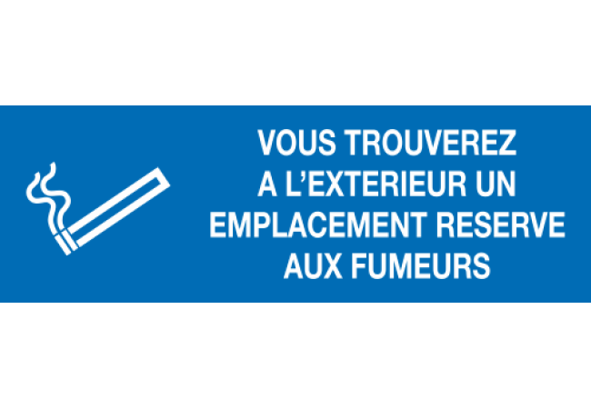 Sticker Zone Fumeurs - Signalétique Professionnelle