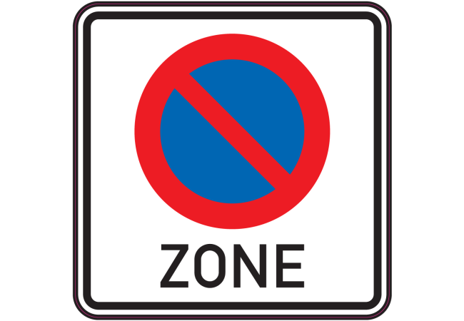 Sticker Zone Interdiction de Stationner - Signalétique Parking