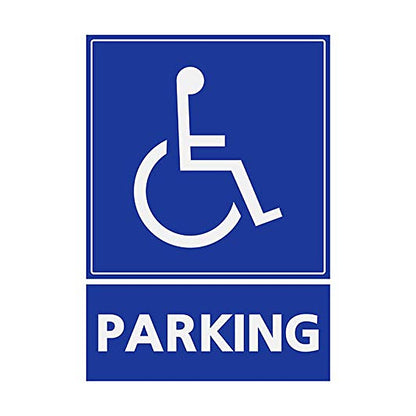 Panneau rigide Personne à mobilité réduite Parking 15x20cm PVC 3mm