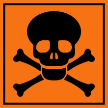 Panneau PVC 3mm 20x20cm Danger Toxique orange