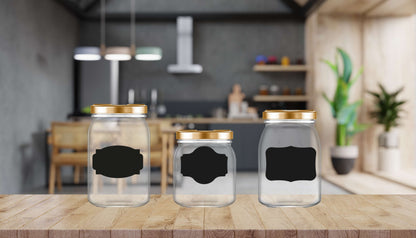 Etiquettes bocaux, autocollantes Réutilisables Effaçable pour épices, pot de confirure, rangement Cuisine 60 pcs