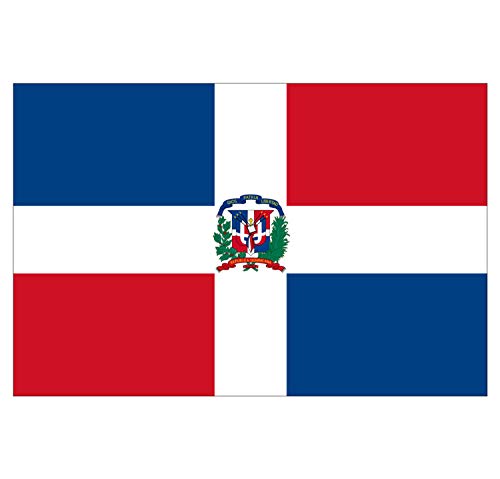 Panneau Rigide Format 18x12cm Drapeau de Pays Nation république Dominicaine épaisseur 3mm