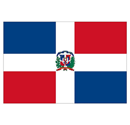 Panneau Rigide Format 18x12cm Drapeau de Pays Nation république Dominicaine épaisseur 3mm