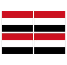Supstick Lot de 4 Autocollants Stickers Drapeau de Pays Nation yémen Format 6x4cm