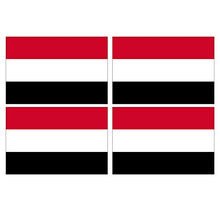 Supstick Lot de 4 Autocollants Stickers Drapeau de Pays Nation Yemen Format 6x4cm
