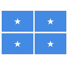 Supstick Lot de 4 Autocollants Stickers Drapeau de Pays Nation Somalie Format 6x4cm