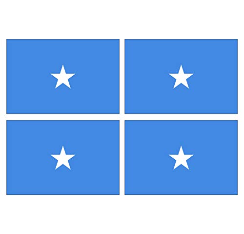 Supstick Lot de 4 Autocollants Stickers Drapeau de Pays Nation Somalie Format 12x8cm