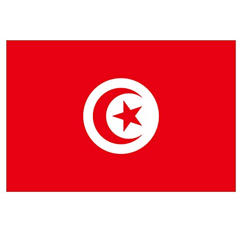 Supstick Autocollant Stickers Drapeau de Pays Nation Tunisie Format 18x12cm