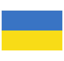 Supstick Lot de 8 Autocollants Stickers Drapeau de Pays Nation Ukraine Format 3x2cm
