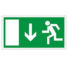 Supstick Autocollant Stickers Sortie de Secours flèche directionnelle vers Le Bas Format 25x13cm - supstick.fr