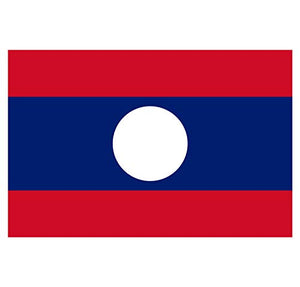 Supstick Autocollant Stickers Drapeau de Pays Nation Laos Format 15x10cm