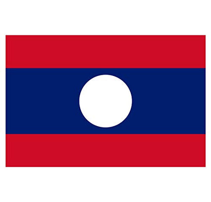 Panneau Rigide Format 18x12cm Drapeau de Pays Nation Laos épaisseur 3mm