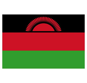 Supstick Autocollant Stickers Drapeau de Pays Nation Malawi Format 15x10cm