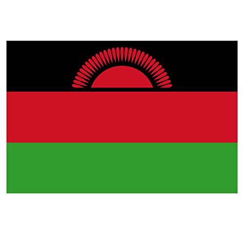 Supstick Autocollant Stickers Drapeau de Pays Nation Malawi Format 15x10cm