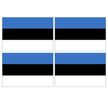 Supstick Lot de 4 Autocollants Stickers Drapeau de Pays Nation Estonie Format 12x8cm