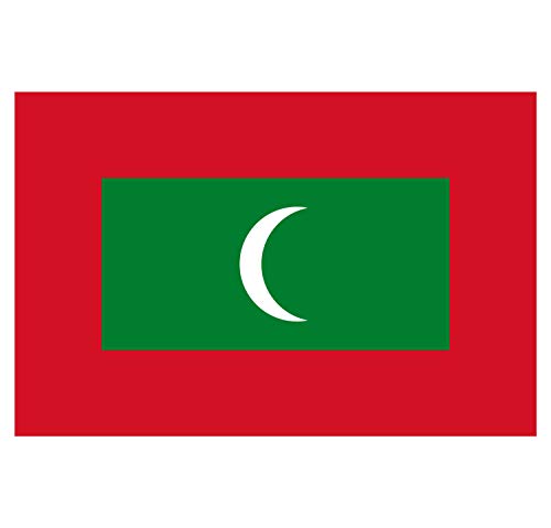Panneau Rigide Format 18x12cm Drapeau de Pays Nation Maldive épaisseur 3mm