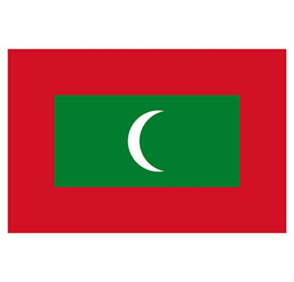 Panneau Rigide Format 18x12cm Drapeau de Pays Nation Maldive épaisseur 3mm