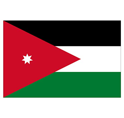 Panneau Rigide Format 18x12cm Drapeau de Pays Nation Jordanie épaisseur 3mm