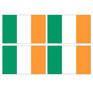 Supstick Lot de 4 Autocollants Stickers Drapeau de Pays Nation Irlande Format 12x8cm