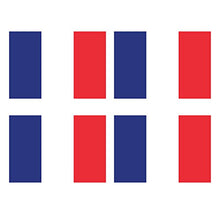 SupStick 4 Autocollants Drapeau France Format 6x4cm