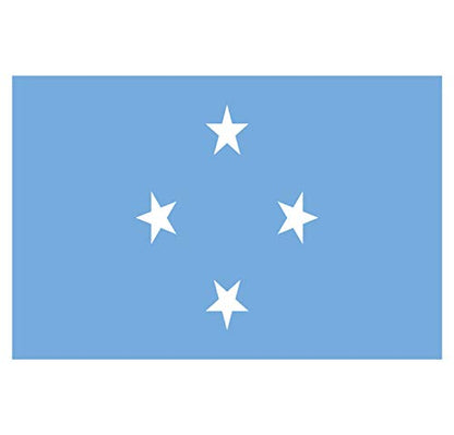 Panneau Rigide Format 18x12cm Drapeau de Pays Nation états fédérés de micronésie épaisseur 3mm