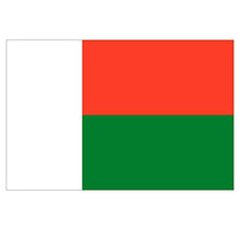 Panneau Rigide Format 18x12cm Drapeau de Pays Nation Madagascar épaisseur 3mm