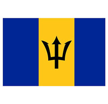 Panneau Rigide Format 18x12cm Drapeau de Pays Nation Barbados épaisseur 3mm