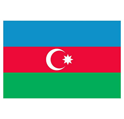 Panneau Rigide Format 18x12cm Drapeau de Pays Nation azerbaidjan épaisseur 3mm