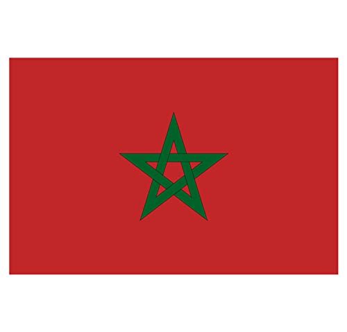 Supstick Autocollant Stickers Drapeau de Pays Nation Maroc Format 18x12cm