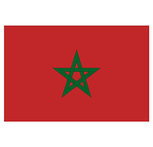 Panneau Rigide Format 18x12cm Drapeau de Pays Nation Maroc épaisseur 3mm