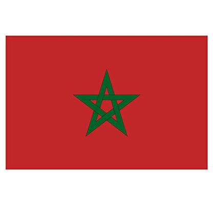 Panneau Rigide Format 18x12cm Drapeau de Pays Nation Maroc épaisseur 3mm