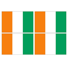 Supstick Lot de 4 Autocollants Stickers Drapeau de Pays Nation côte d’Ivoire Format 12x8cm
